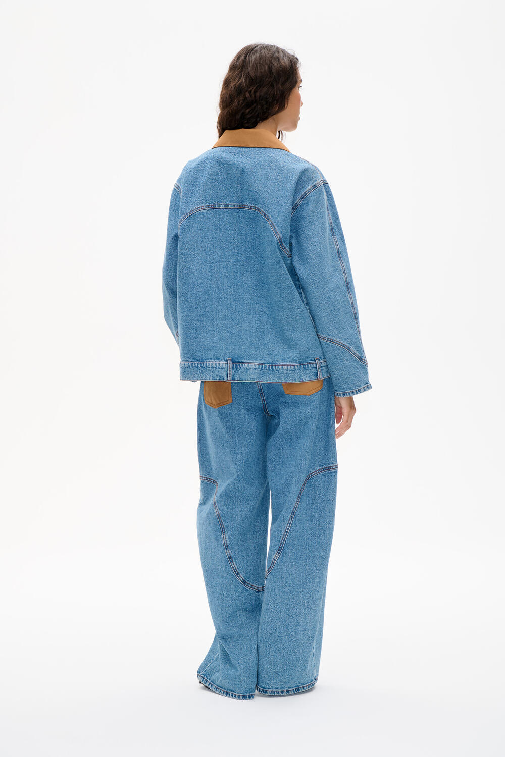 Bayson denimjakke - Denim Suede Mix